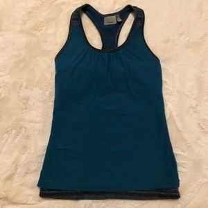 Athleta Layered Workout Tank (Teal)